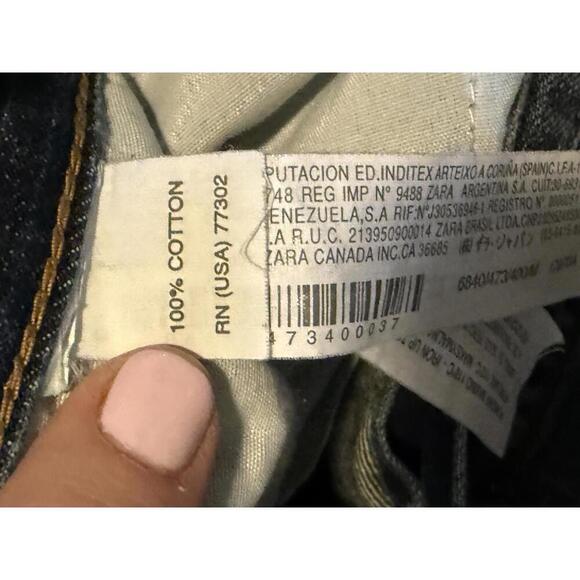 Zara Woman Premium Collection Aged Denim Boyfriend Jeans 26/27 - Picture 6 of 7